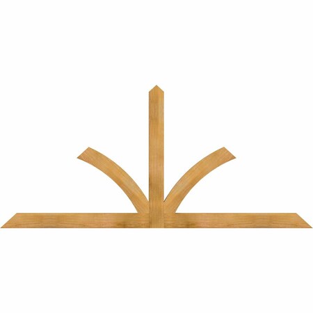 Ekena Millwork Richland Rough Sawn Timber Gable Bracket, Western Red Cedar, 84"W x 38"H x 2"D x 4"F, 11/12 Pitch GBW084X38X0204RIC00RWR